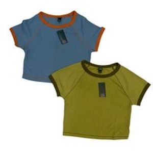 2~Wild Fable Short Sleeve Ribbed Tops Size Medium - 23